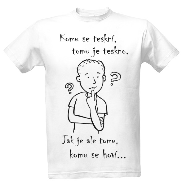 Tričko s potiskem zamyšlení
